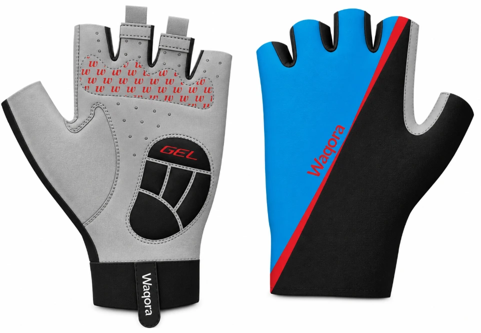 Blue fashion gloves 
